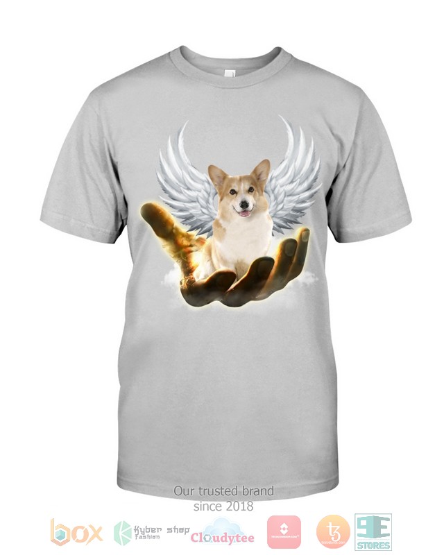 Corgi Golden Hand Heaven Wings 2D shirt hoodie