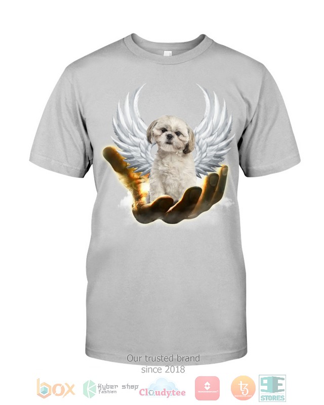 Cream Shih Tzu Golden Hand Heaven Wings 2D shirt hoodie