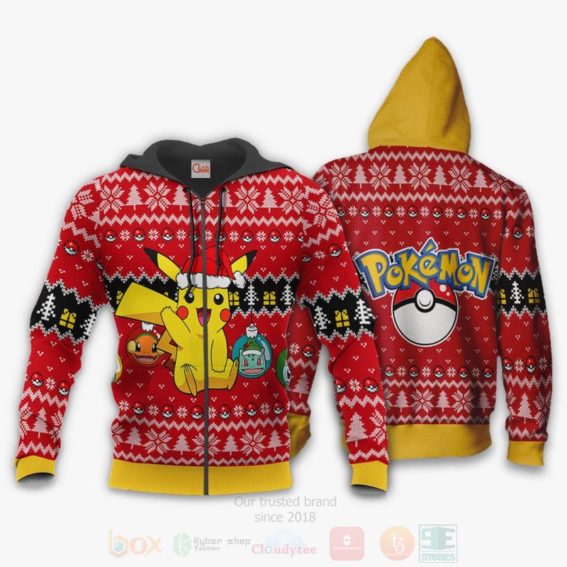 Cute Pikachu Pokemon Anime Christmas Sweater 1