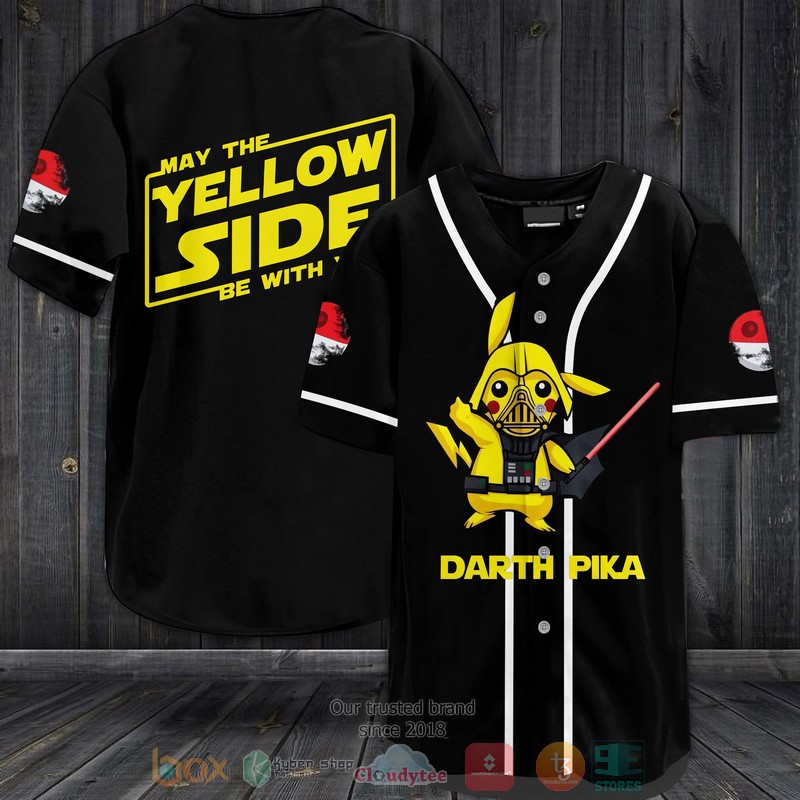 Darth Pika May The Yellow Side Be with you Baseball Jersey