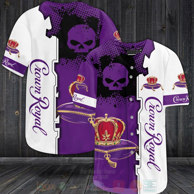 Crown Royal Skull Baseball Jersey Shirt