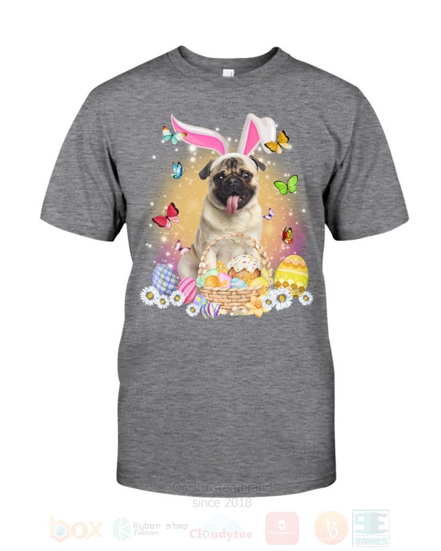 Fawn Pug Easter Bunny Butterfly 2D Hoodie Shirt