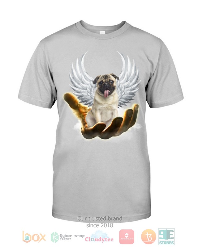 Fawn Pug Golden Hand Heaven Wings 2D shirt hoodie