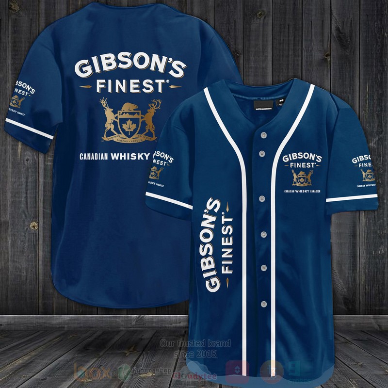 Gibsons Finest Canadian Whiskey Baseball Jersey Shirt