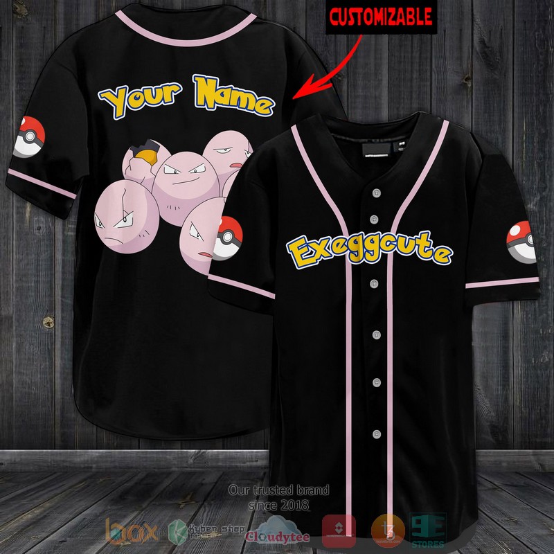 Personalized Pokemon Exeggcute Baseball Jersey