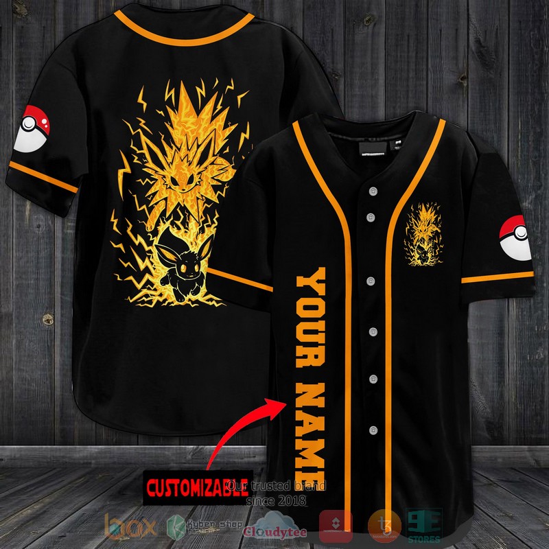 Personalized Pokemon Jolteon Baseball Jersey
