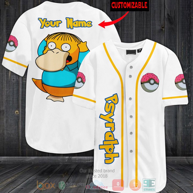 Personalized Pokemon Psyralph Baseball Jersey
