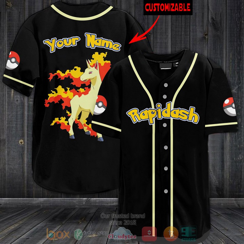 Personalized Pokemon Rapidash custom Baseball Jersey