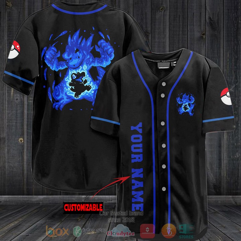 Personalized Pokemon Totodile Baseball Jersey