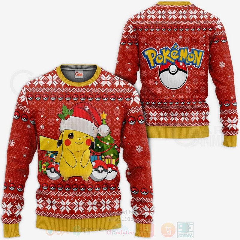 Pikachu Pokemon Anime Christmas Sweater