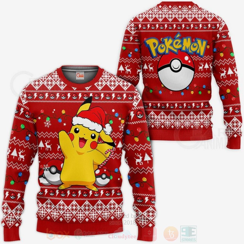 Pikachu Santa Pokemon Anime Christmas Sweater