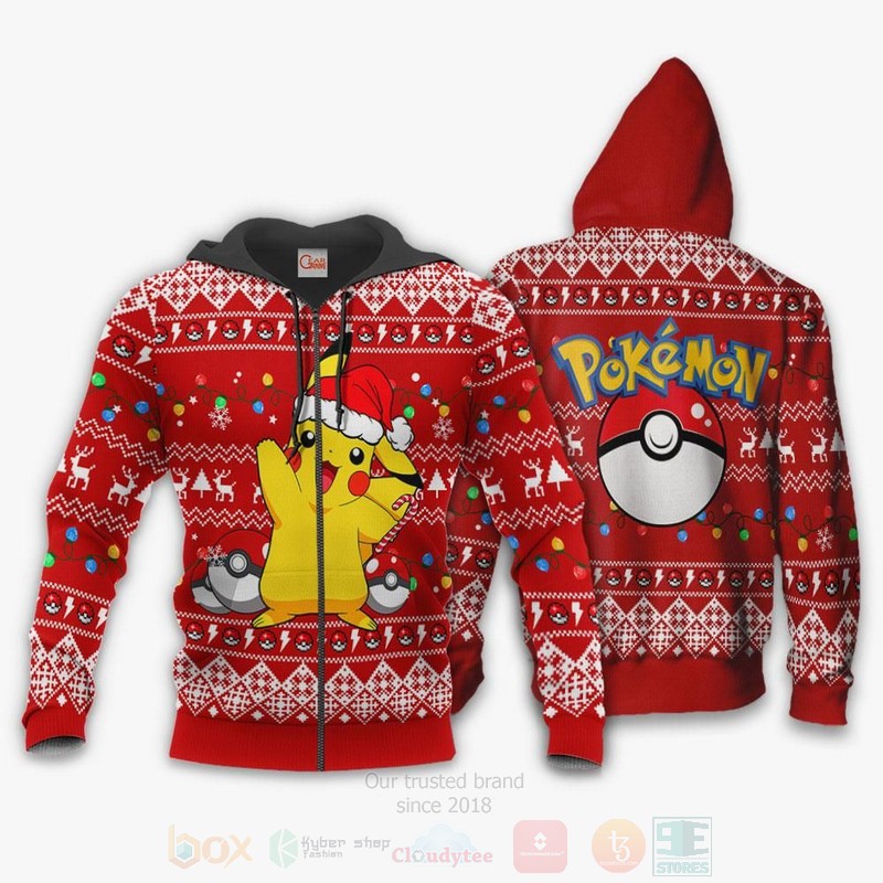 Pikachu Santa Pokemon Anime Christmas Sweater 1