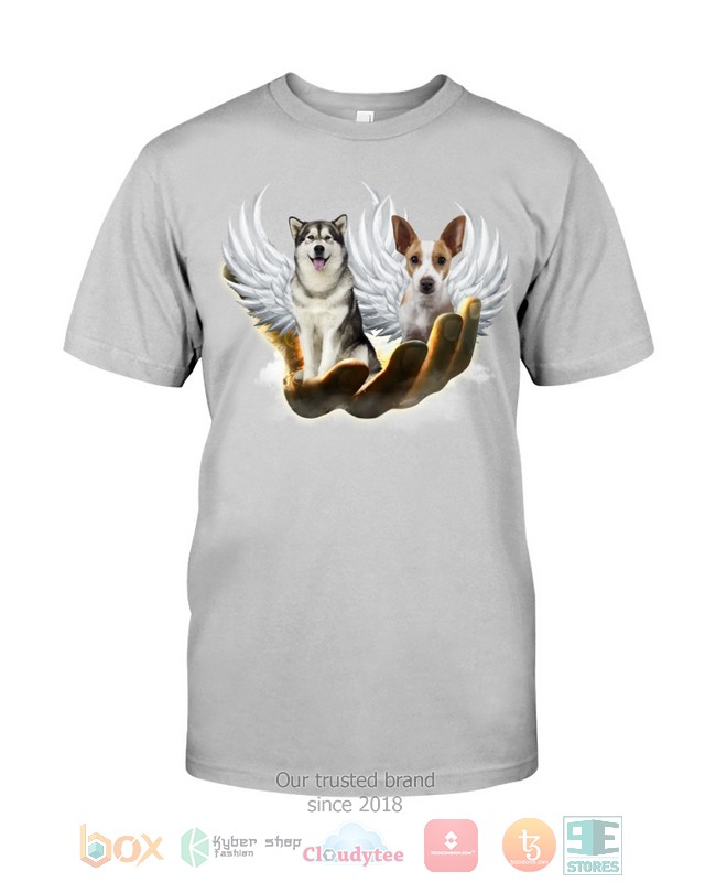 Rat Terrier and Alaskan Malamute Golden Hand Heaven Wings 2D shirt hoodie