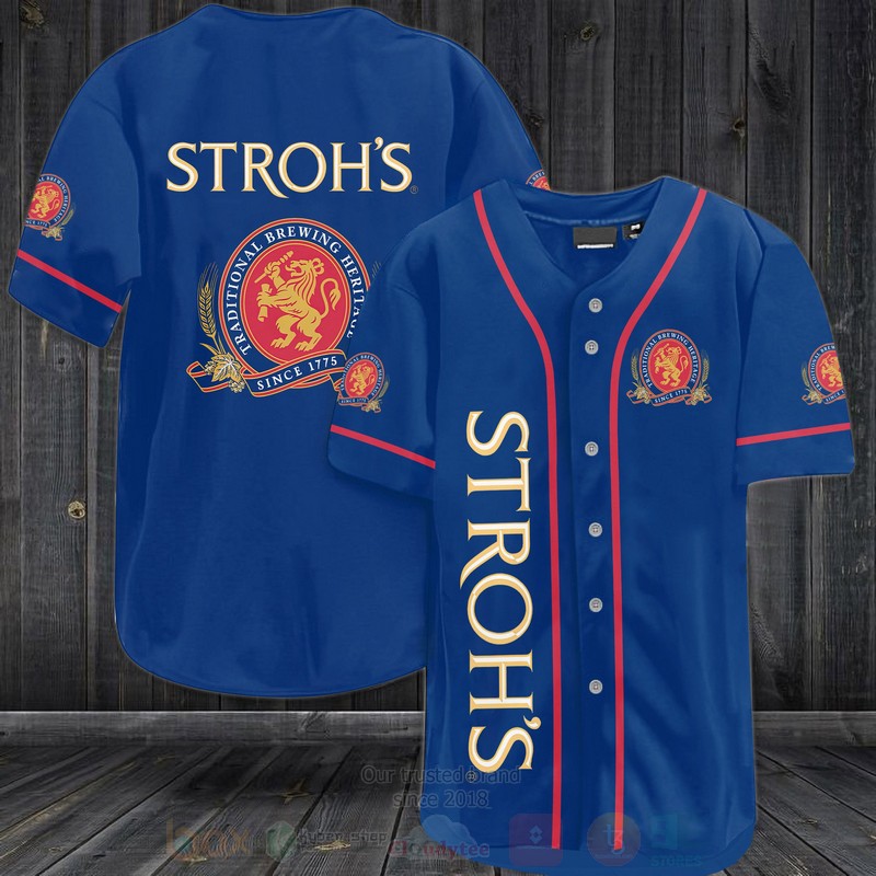Stroh Brewery Company Baseball Jersey Shirt