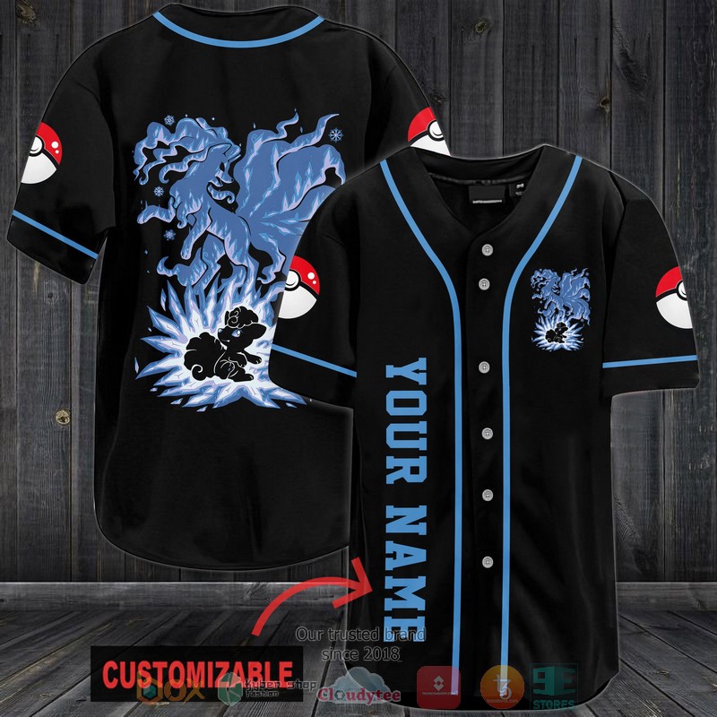 Personalized Pokemon Vulpix Baseball Jersey