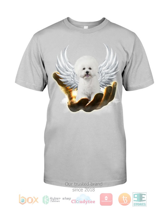 White Bichon Frise Golden Hand Heaven Wings 2D shirt hoodie