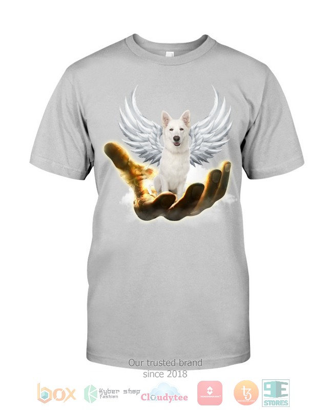 White German Shepherd Golden Hand Heaven Wings 2D shirt hoodie