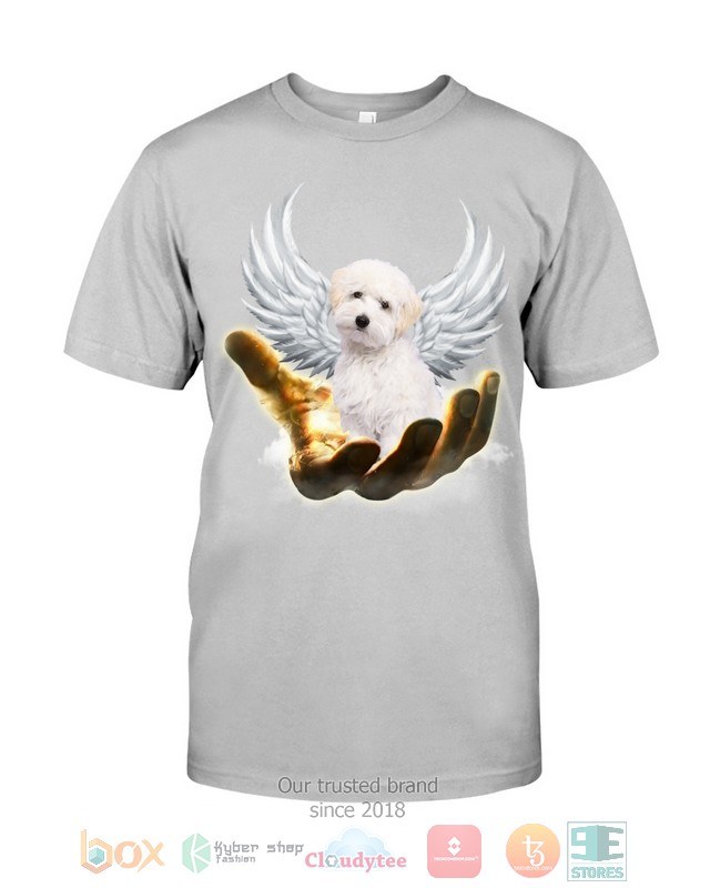 White Maltipoo Golden Hand Heaven Wings 2D shirt hoodie