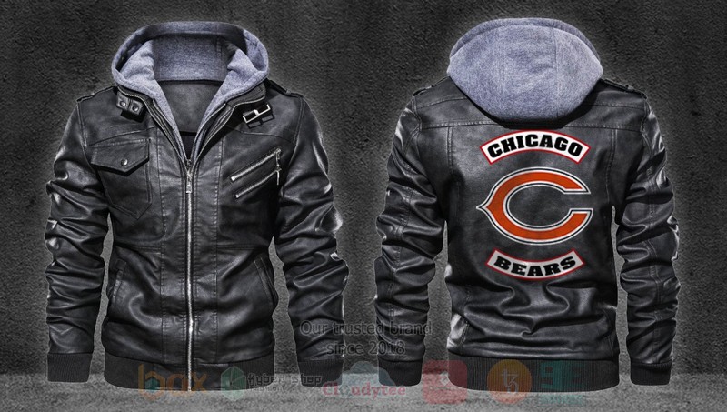 Chicago Bears NFL Football Motorcycle Leather Jacket