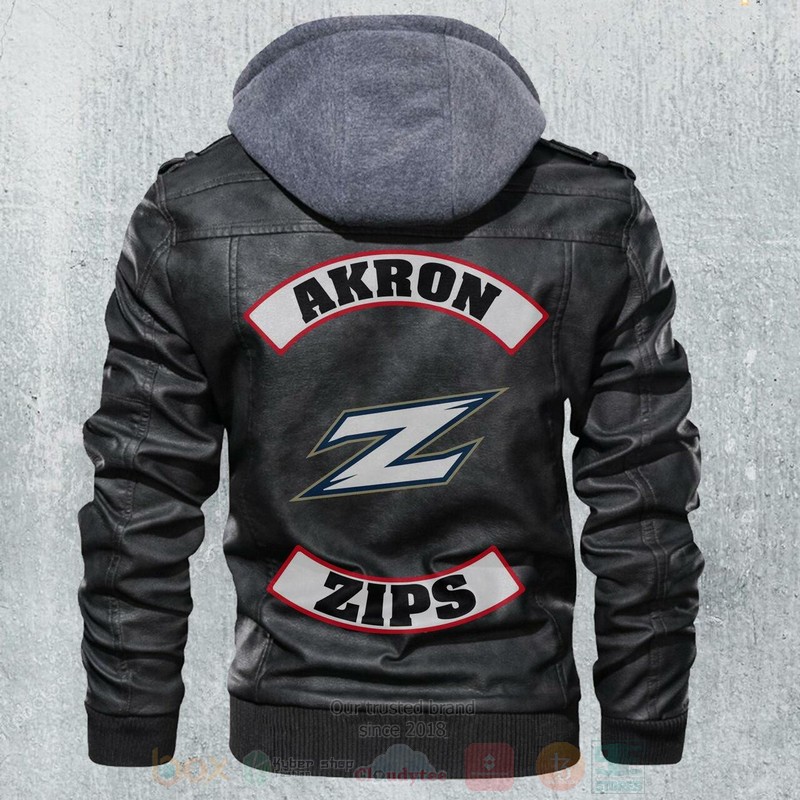Akron Zips NCAA Football Motorcycle Leather Jacket