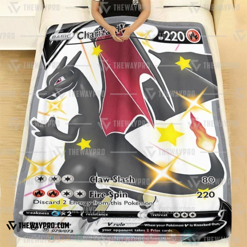 Anime Pokemon Charizard V Blanket 1