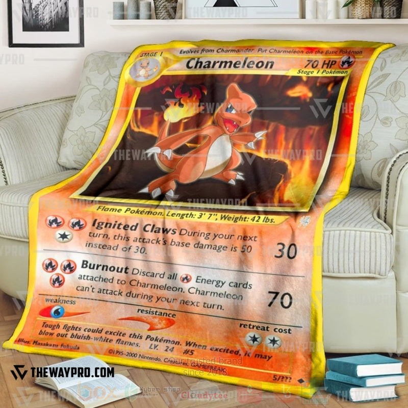 Anime Pokemon Charmeleon Blanket