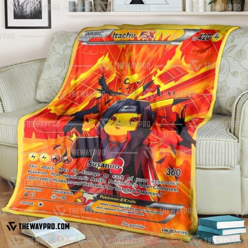 Anime Pokemon Itachu Blanket