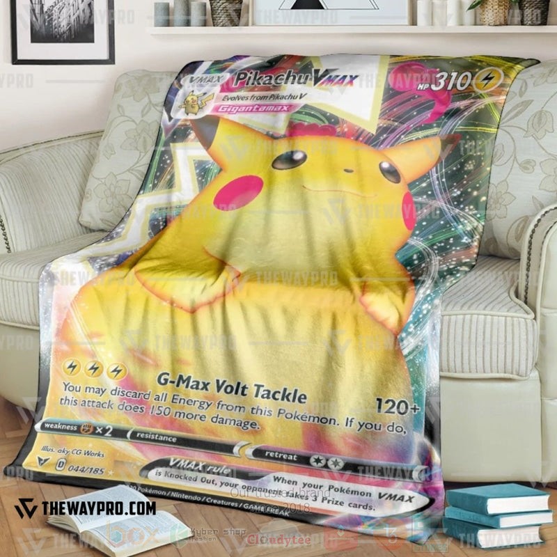 Anime Pokemon Pikachu VMAX Vivid Voltage Blanket