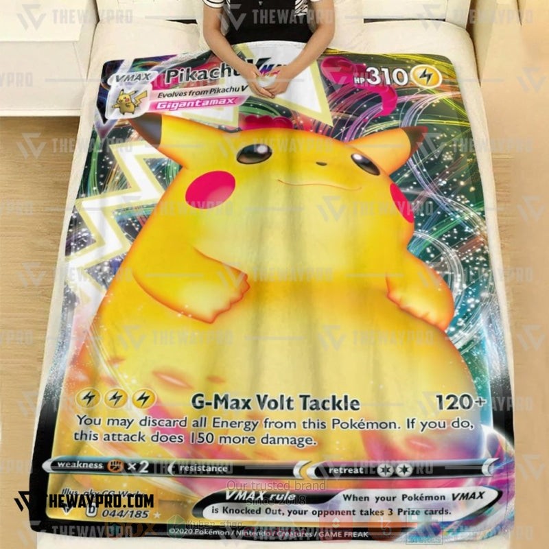 Anime Pokemon Pikachu VMAX Vivid Voltage Blanket 1