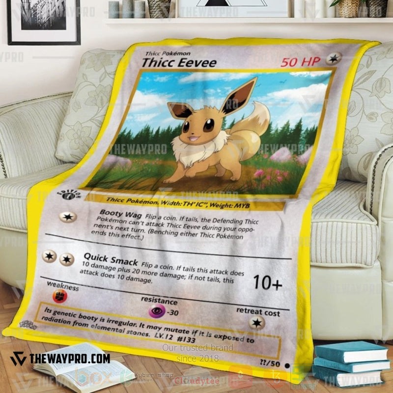 Anime Pokemon Thicc Eevee Blanket