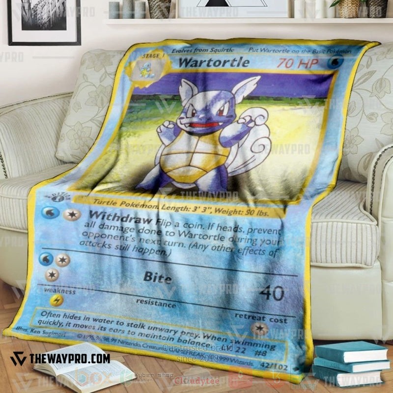 Anime Pokemon Wartortle 1st Edition Blanket
