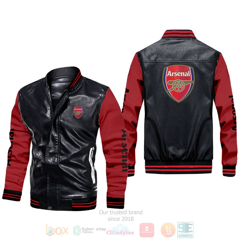 Arsenal FC Leather Bomber Jacket