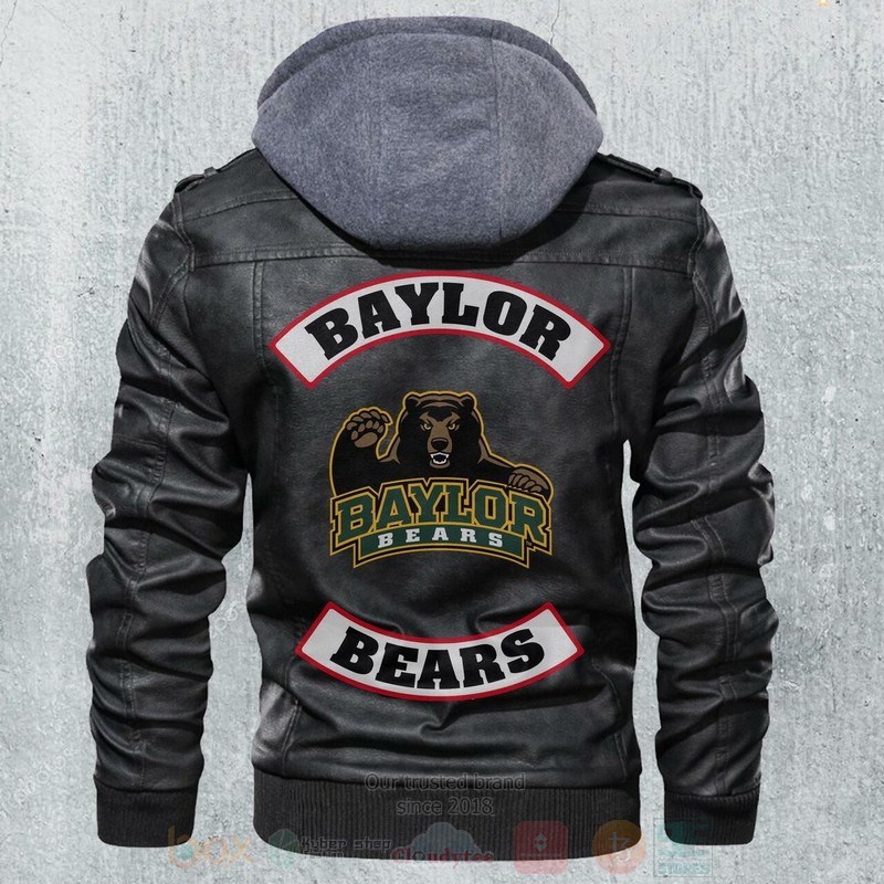 Baylor Bear NCAA Football Motorcycle Leather Jacket