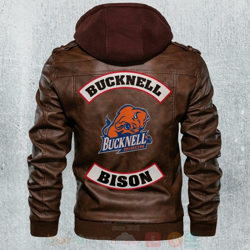 Bucknell Bison NCAA Football Motorcycle Leather Jacket