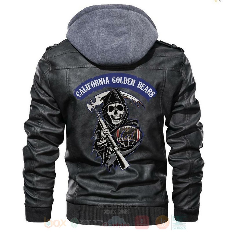 California Golden Bears NCAA Football Sons of Anarchy Black Motorcycle Leather Jacket
