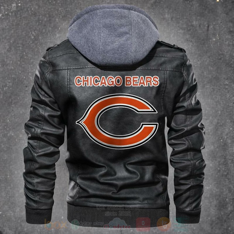 Chicago Bears NFL Football Motorcycle Leather Jacket