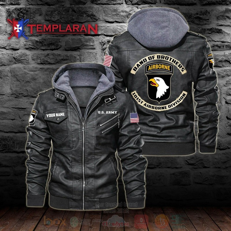 Custom Name US Army St Airborne Division Leather Jacket