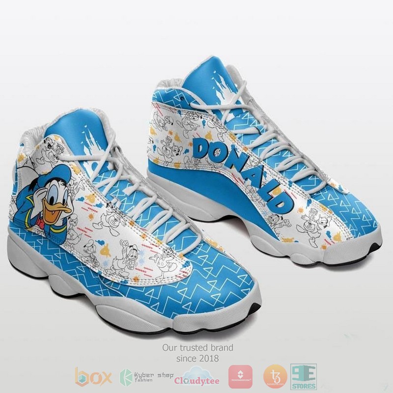 Disney Donald Duck blue white Air Jordan 13 shoes
