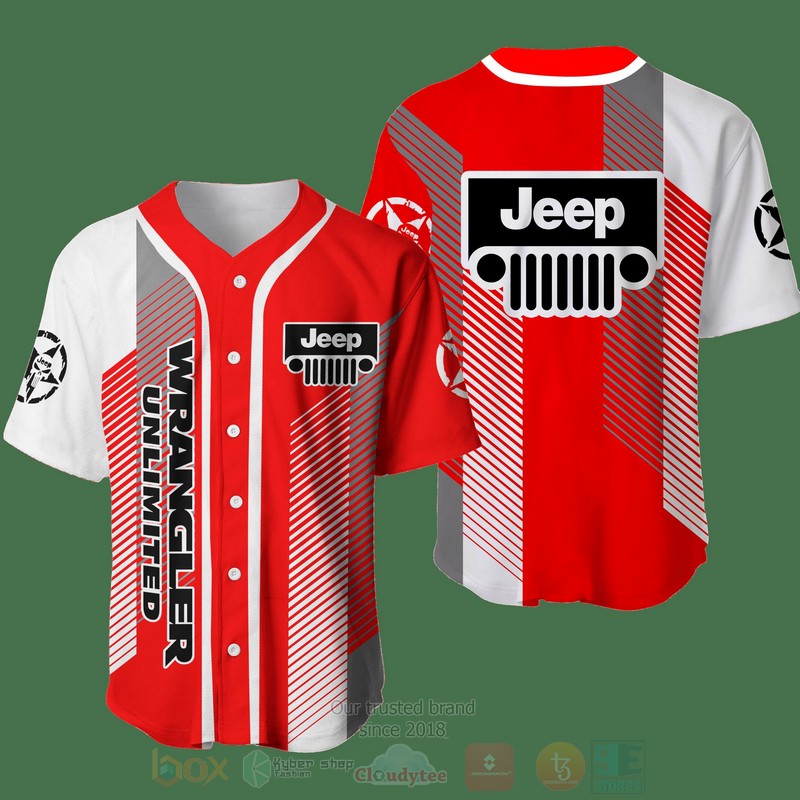 Jeep Wrangler Unlimited Red Baseball Shirt