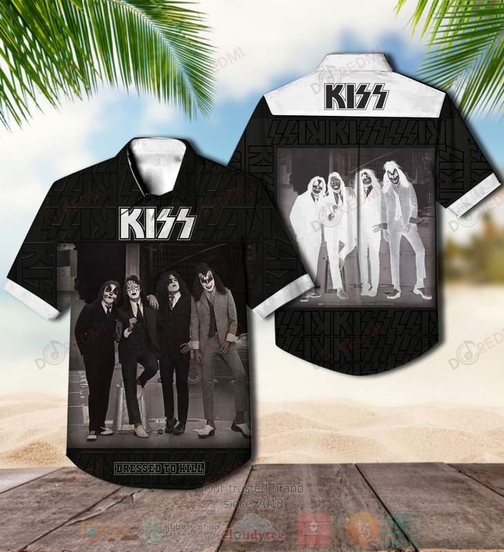 Kiss Dressed to Kill Album Hawaiian Shirt