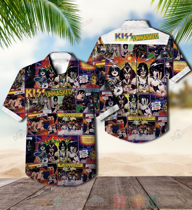Kiss Unmasked Album Hawaiian Shirt