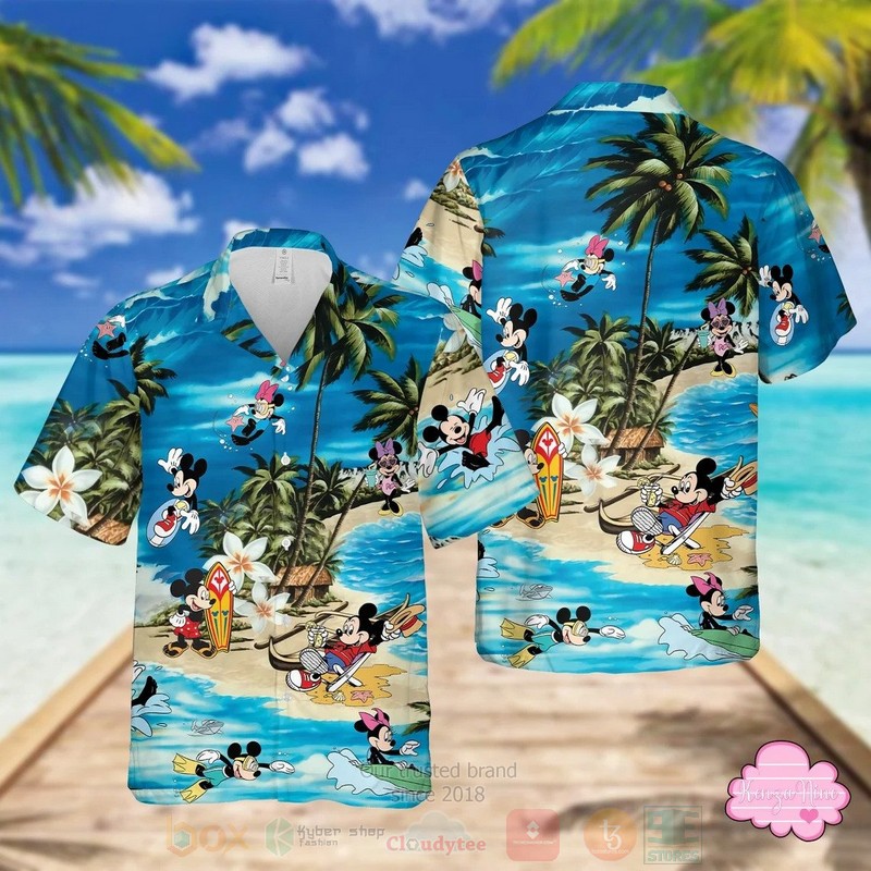 Mickey Mouse and Minnie Mouse Hawaiian Shirt