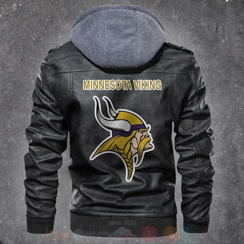 Minnesota Viking NFL Football Motorcycle Leather Jacket