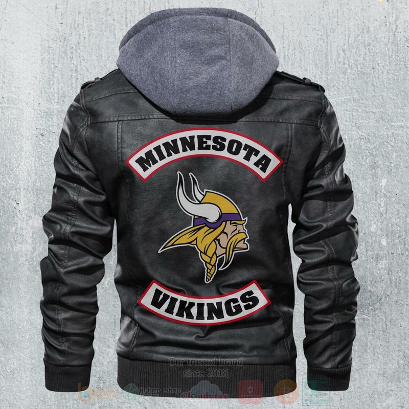 Minnesota Vikings NFL Football Motorcycle Leather Jacket