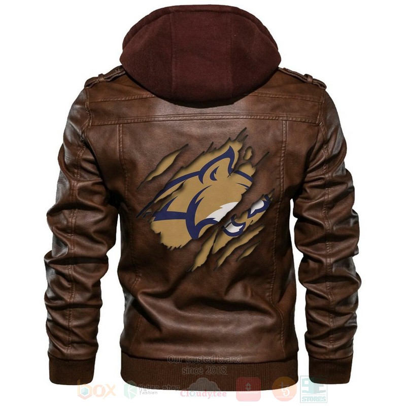 Montana State Bobcats NCAA Brown Motorcycle Leather Jacket