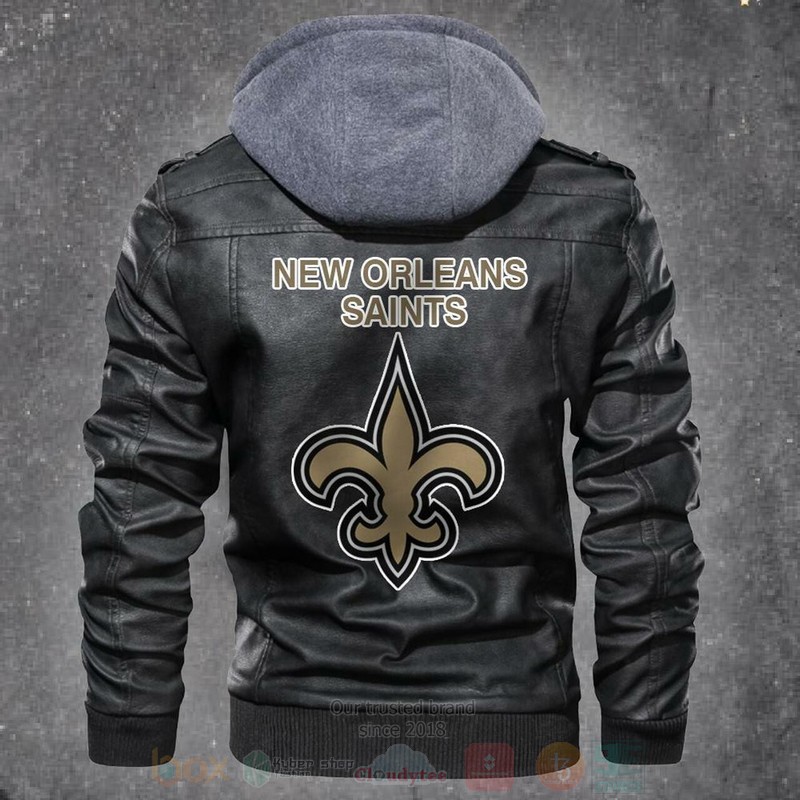 New Orleans Saints NFL Football Motorcycle Leather Jacket