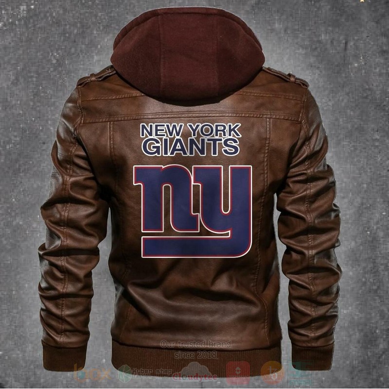 New York Giants NFL Football Motorcycle Leather Jacket