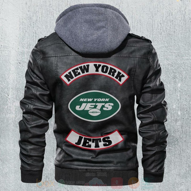 New York Jets NFL Football Motorcycle Leather Jacket