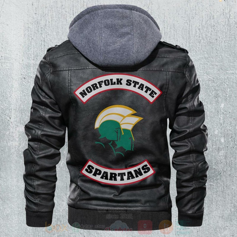 Norfolk State Spartans NCAA Football Motorcycle Leather Jacket
