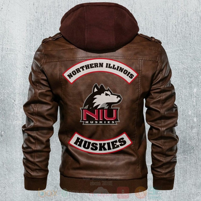 Northern Illinois Huskies NCAA Football Motorcycle Leather Jacket